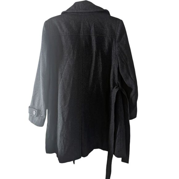 MICHAEL KORS Grey Wool Trenchcoat Size 6 - Picture 4 of 4